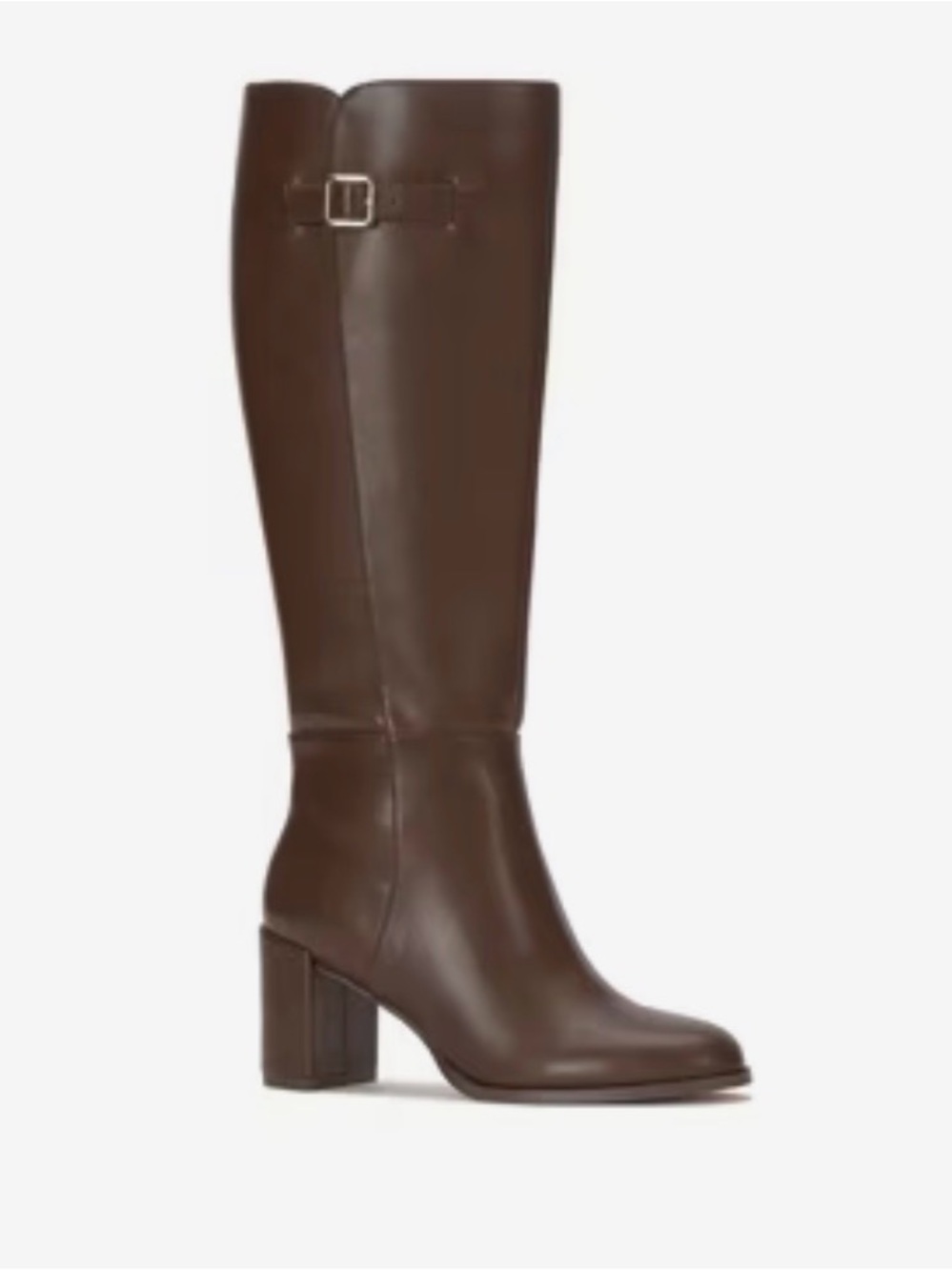 DSW Dark Brown Knee-High Block Heel Riding Boots